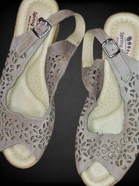Spring Step Leather Slingback Sandals sz 8-8.5 (Euro 39)